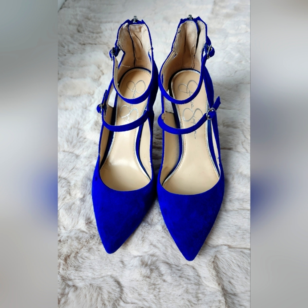 Jessica Simpson 8.5 Blue Suede Heels